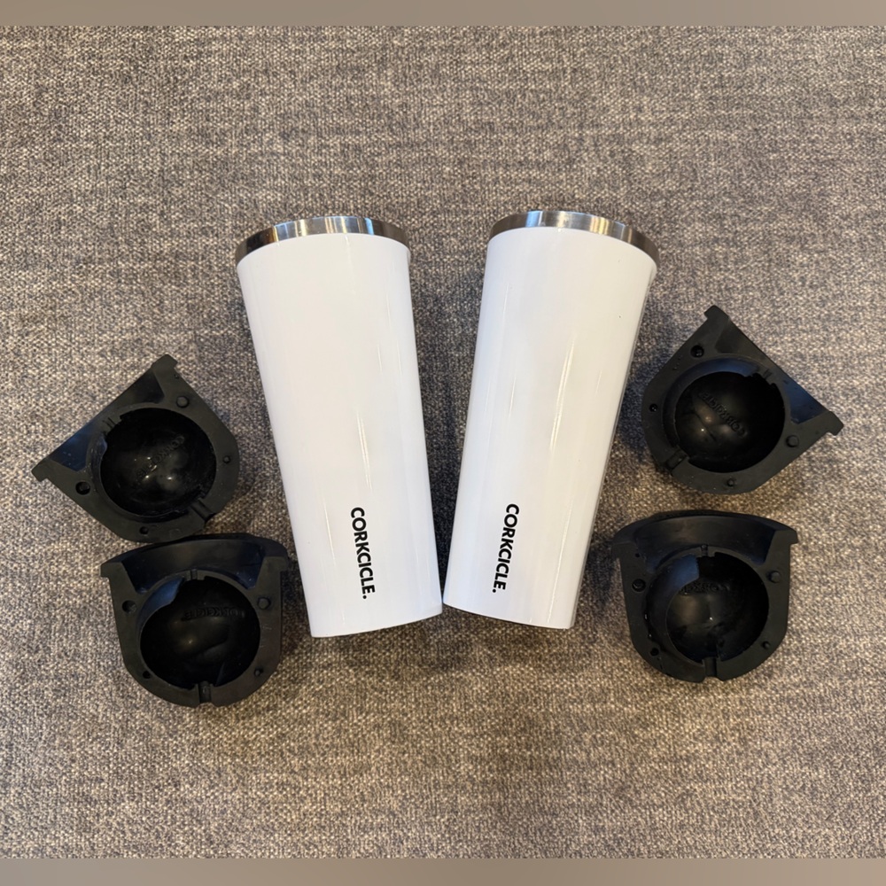 Corkcicle White Invisiball Kits with Black Lids